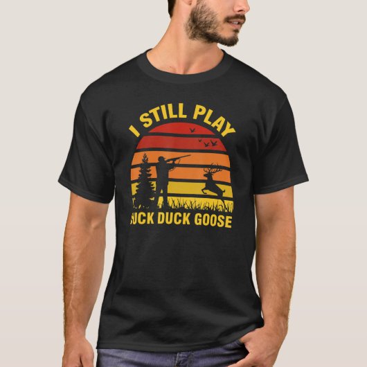 アイスティル遊ダック狩りダックグースハンターハンティン Tシャツ (正面)