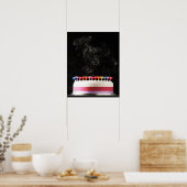 アイスティーケーキと喫煙溶融ハッピーバースデー ポスター (キッチン)