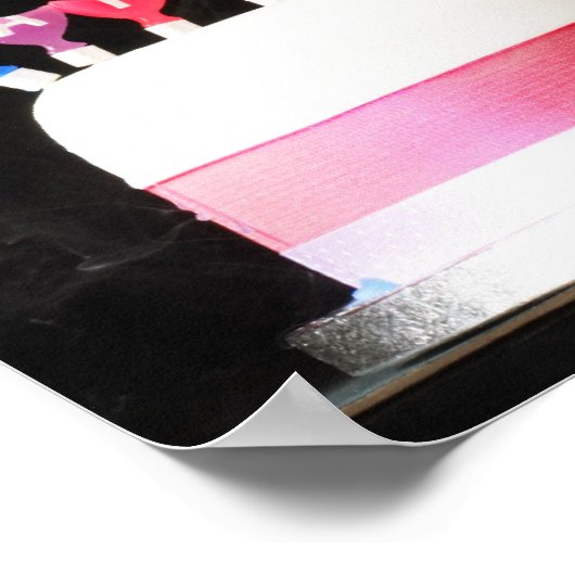 アイスティーケーキと喫煙溶融ハッピーバースデー ポスター (角)