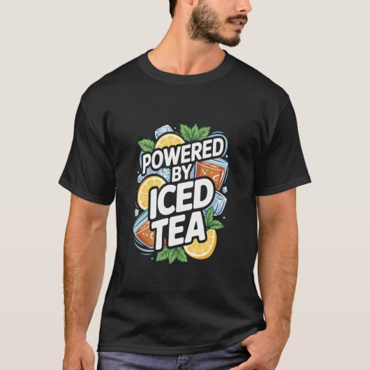 アイスティーレモンスライス飲料があなたを動かす Tシャツ (正面)