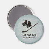 アイステクスチャ上のホッケーチーム – チーム用のカスタム文字 マグネット (正面/裏面)