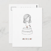 アイスデーかわいいスケートで滑るの女の子シンプルをお洒落持つ ポストカード (正面/裏面)