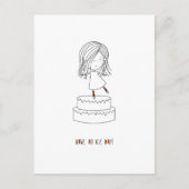 アイスデーかわいいスケートで滑るの女の子シンプルをお洒落持つ ポストカード (正面)