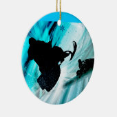 アイストレイルでのスノーモービル セラミックオーナメント (右)