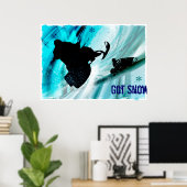 アイストレイルでのスノーモービル ポスター (ホームオフィス)