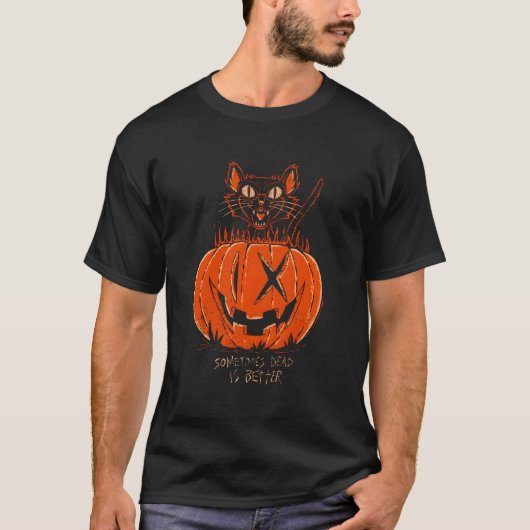 アイスナインは命を奪う"ハロウィーン猫 Tシャツ (正面)
