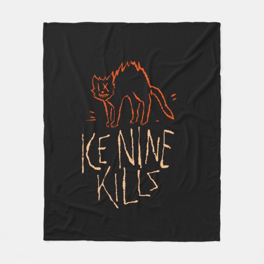 アイスナインを殺す – INKハロウィーン猫 フリースブランケット (正面)