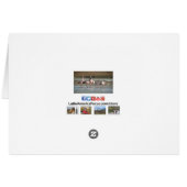 アイスノートカードにピンクの黒い赤いフラミンゴ (裏面横)