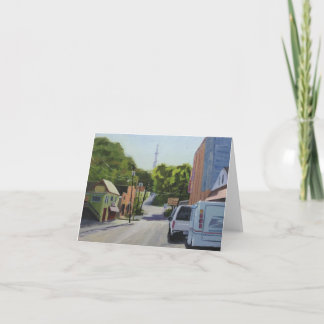 アイスハウスタウンスケープのアートノートカード サンキューカード