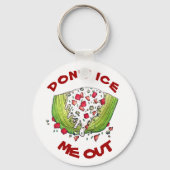 アイスバーグのレタスおもしろいクウェッジサラダを氷解しない キーホルダー (正面)