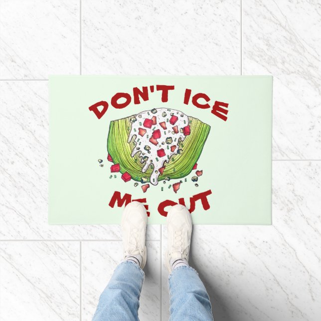 アイスバーグのレタスおもしろいクウェッジサラダを氷解しない ドアマット (室内)