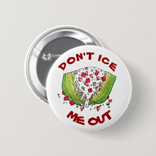 アイスバーグのレタスおもしろいクウェッジサラダを氷解しない 缶バッジ (正面&裏面)