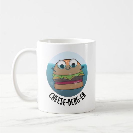 アイスバーグチーズバーガおもしろいープン コーヒーマグカップ (左)
