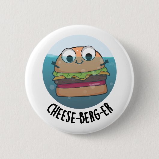 アイスバーグチーズバーガおもしろいープン 缶バッジ (正面)