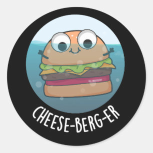 アイスバーグチーズバーガーおもしろいプンダークBG ラウンドシール