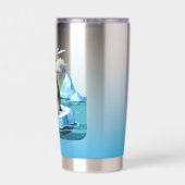 アイスバーグホールディングに浮かぶペンギン 保温保冷タンブラー (背面)