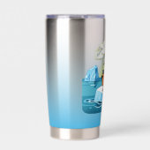 アイスバーグホールディングに浮かぶペンギン 保温保冷タンブラー (正面)