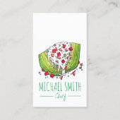 アイスバーグレタスくさびサラダ食品仕出しシェフ 名刺 (正面)