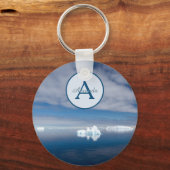 アイスバーグ南極自然の風景とモノグラム キーホルダー (正面)