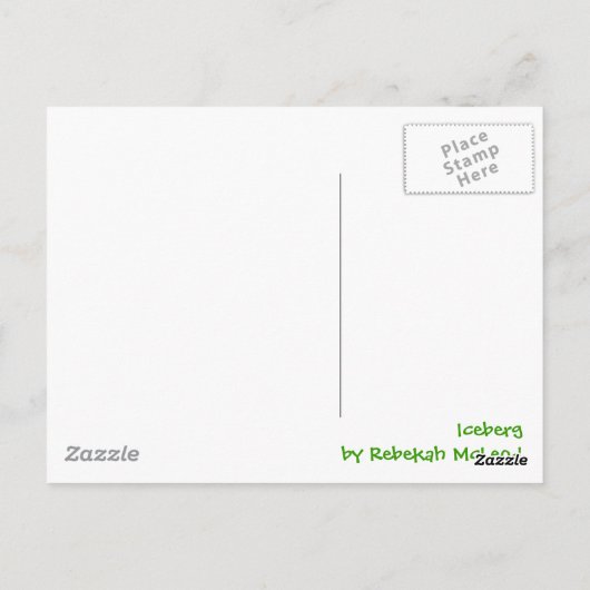 アイスバーグ幾何学芸術 ポストカード (裏面)