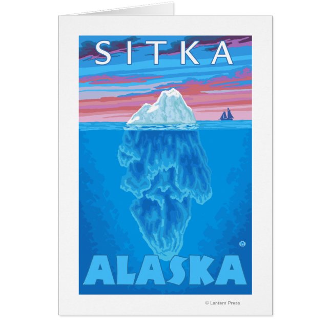 アイスバーグ断面 – アラスカ，シトカ (正面)