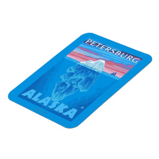 アイスバーグ断面 – ペテルブルク,アラスカ マグネット (左側)