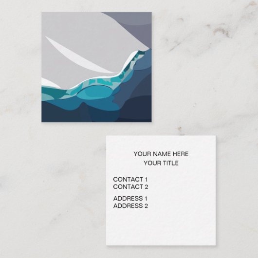 アイスバーグ海景観 スクエア名刺 (正面/裏面)