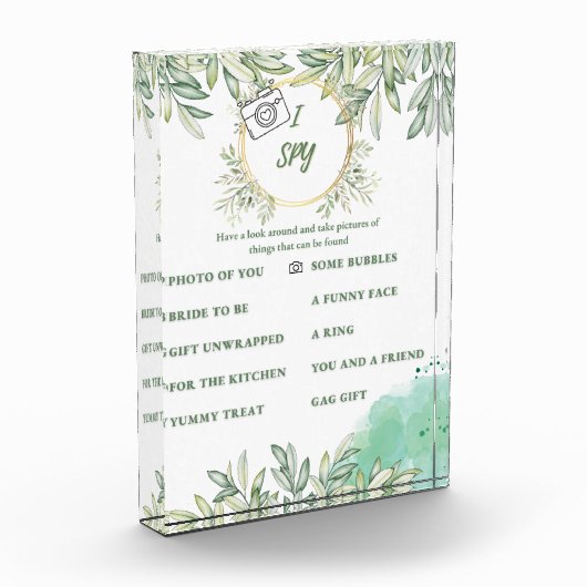 アイスパイブライダルシャワーゲーム フォトブロック (左)