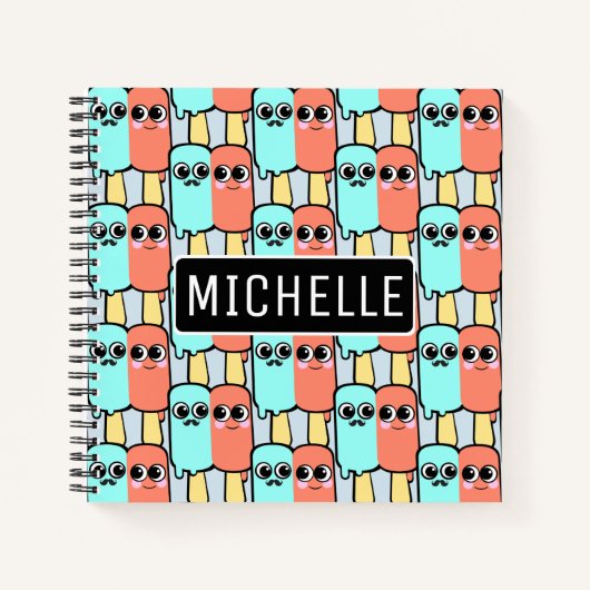 アイスパーソナライズされたクリームカップル ノートブック (正面)