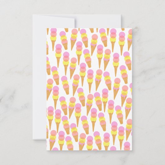 アイスパーソナライズされたクリームキッズありがとうNotecards サンキューカード (裏面)