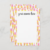 アイスパーソナライズされたクリームキッズありがとうNotecards サンキューカード (正面/裏面)