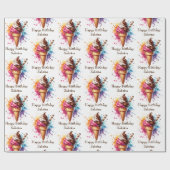 アイスパーソナライズされたクリームコーン誕生日 ラッピングペーパー (フラット)