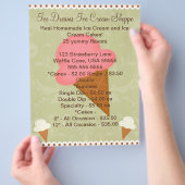 アイスパーソナライズされたクリームショップビジネスフライヤー チラシ (手)