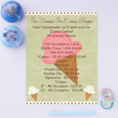 アイスパーソナライズされたクリームショップビジネスフライヤー チラシ (シングル)