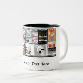 アイスパーソナライズされたクリームストア – 女性マンガ ツートーンマグカップ (正面右)