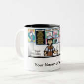 アイスパーソナライズされたクリームストア – 女性マンガ ツートーンマグカップ (正面左)