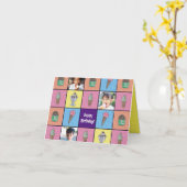 アイスパーソナライズされたクリームフォト誕生日カード カード (黄色い花)