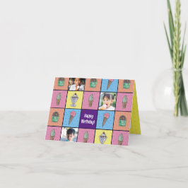 アイスパーソナライズされたクリームフォト誕生日カード カード