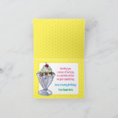 アイスパーソナライズされたクリームフォト誕生日カード カード (内部)