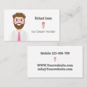 アイスパーソナライズされたクリームベンダーのアバタービジネスカード 名刺 (正面/裏面)