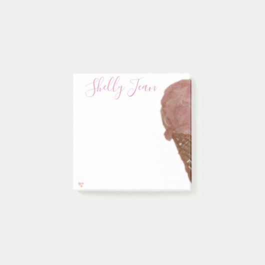 アイスパーソナライズされたクリームポストイットノート ポストイット (正面)