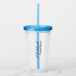 アイスパーソナライズされたコーヒーカップ/ブリデスメイドギフト/カップ アクリルタンブラー