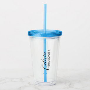 アイスパーソナライズされたコーヒーカップ/ブリデスメイドギフト/カップ アクリルタンブラー