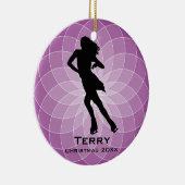アイスパーソナライズされたスケートで滑るオーナメント セラミックオーナメント (右)