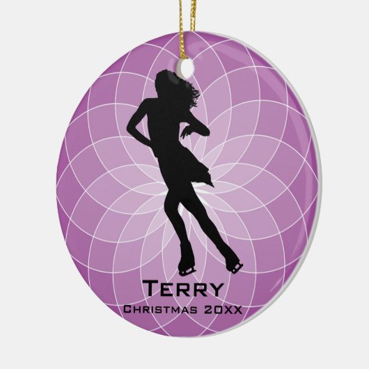アイスパーソナライズされたスケートで滑るオーナメント セラミックオーナメント (左)
