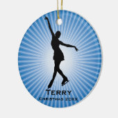 アイスパーソナライズされたスケートで滑るオーナメント セラミックオーナメント (左)