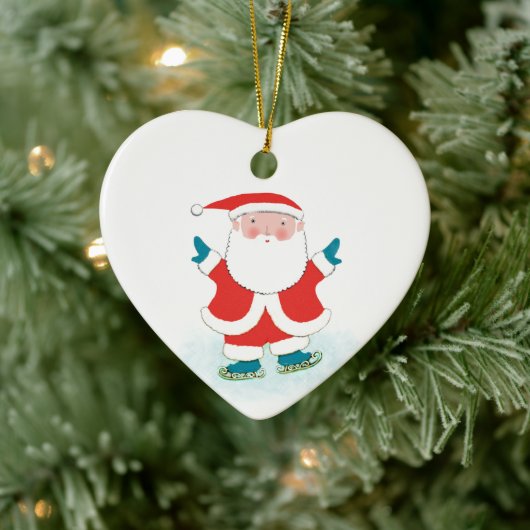 アイスパーソナライズされたスケートで滑るスケート セラミックオーナメント (ツリー)