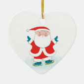 アイスパーソナライズされたスケートで滑るスケート セラミックオーナメント (正面)