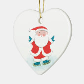 アイスパーソナライズされたスケートで滑るスケート セラミックオーナメント (左)