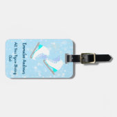 アイスパーソナライズされたスケートで滑るブルースケートで滑るクラブ/アドレス ラゲッジタグ (正面横)